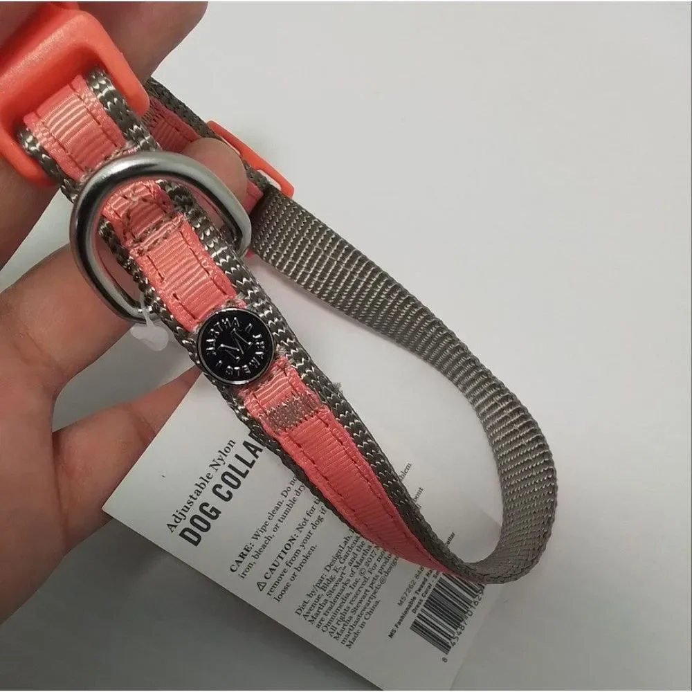 Martha Stewart Nylon Orange Dog Collar Size Small NWT